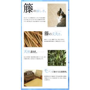 籐あじろ マット 約70×120cm ラタンカ...の詳細画像4