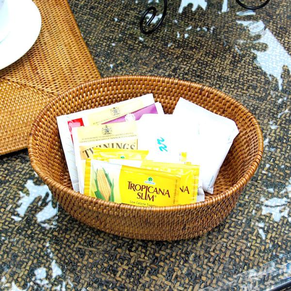 アタ 編まれた 楕円形 キャンディバスケット 2707