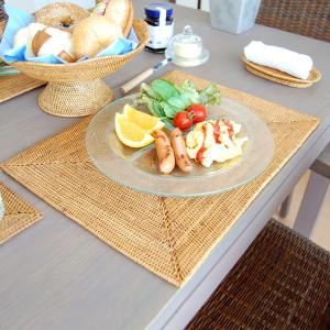 ランチョンマット アジアン おしゃれ アタ製 テーブル マット スクエア