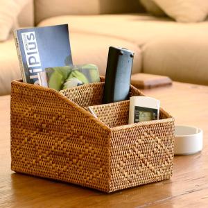 アタ 編まれた 長方形 収納 ボックス Dタイプ 2414 : アジア工房