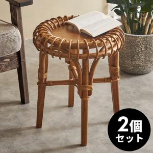 今枝商店 ラタンテーブル 円形 ガラス天板 棚付 籐家具 直径60cm