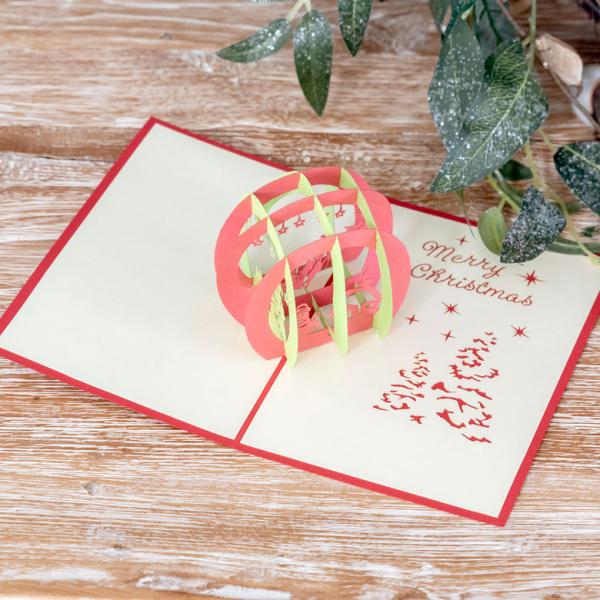 メール便対応 ポップアップクリスマスカード オーナメント vn50463