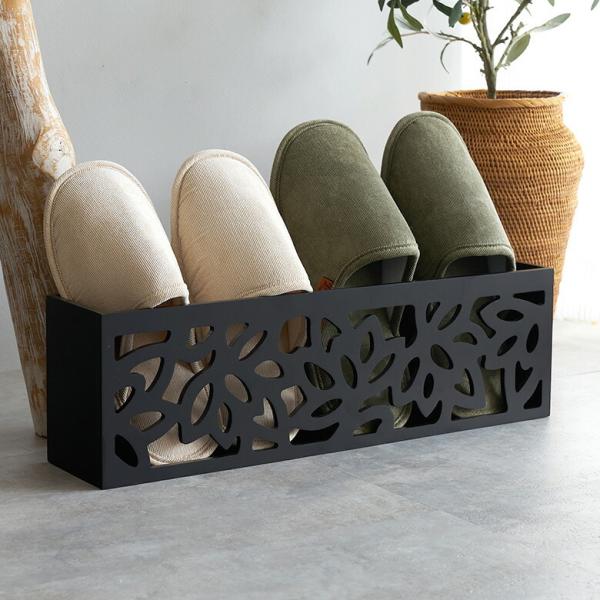 蓮の花 モチーフ 彫刻アートのスリッパスタンド vn50710