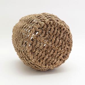 シーグラス 編まれた プランターカバー Lサイ...の詳細画像4