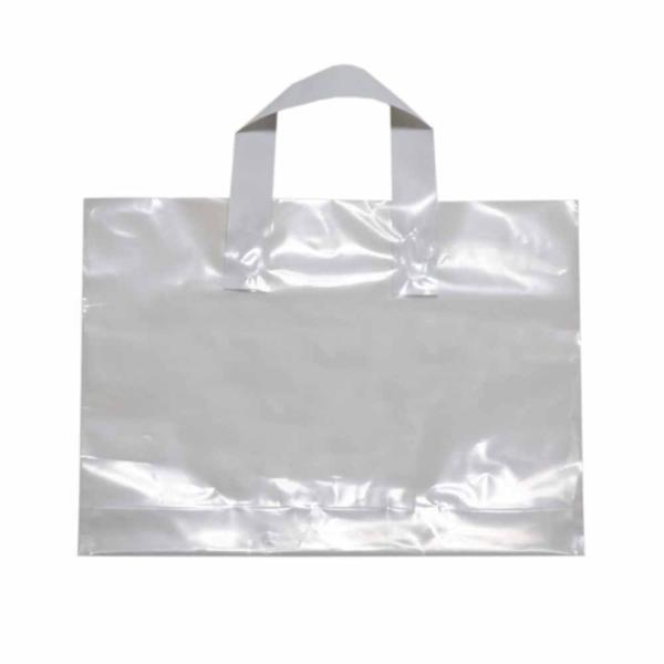 ビニールバッグ　手提げ　買い物袋　ビニール袋　20枚入り　クリア透明　製品寸法：32ｘ24cm