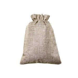 麻袋　ジュート　リネン　巾着袋　小物入れ　10枚入り　ラッピング用品　ギフト用品 (hmb13x18)