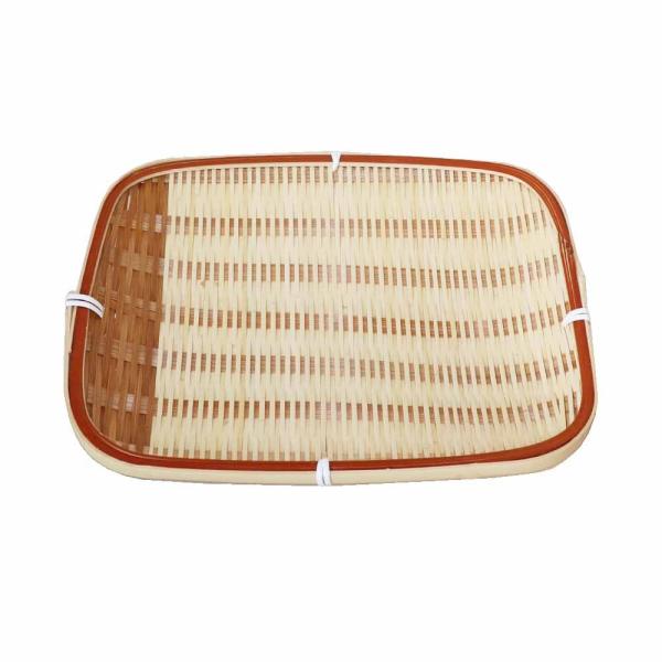 ざる　かご　竹製　バスケット　卓上かご 　ディスプレイ　jbb4　製品寸法：22ｘ16ｘ2.5cm（...