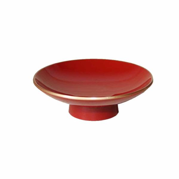 盃　盃盛器　和食器　日本製　朱　3寸　製品寸法：9ｘ9ｘ2.5cm