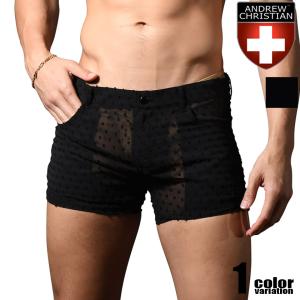 AndrewChristian/アンドリュークリスチャン Shorts シースルー 透け ショートパンツ メンズ ボトムス