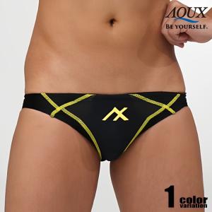 AQUX/アックス Deco-Line G (Lining) "Sheer Black" スイムウェア ビキニブリーフ型 メンズ水着 海水パンツ 海パン｜asian-closet