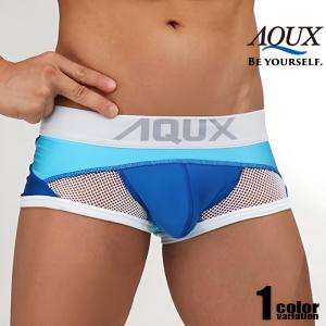 ボクサーパンツ AQUX/アックス Wave Boxer "Blue" ボクサーパンツ 男性下着 パンツ aqux ホワイトデー｜asian-closet