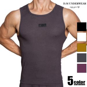 メンズタンクトップ　DM/ディーエム ビスコース クルーネック トップス　男性　スポーツ　ジム