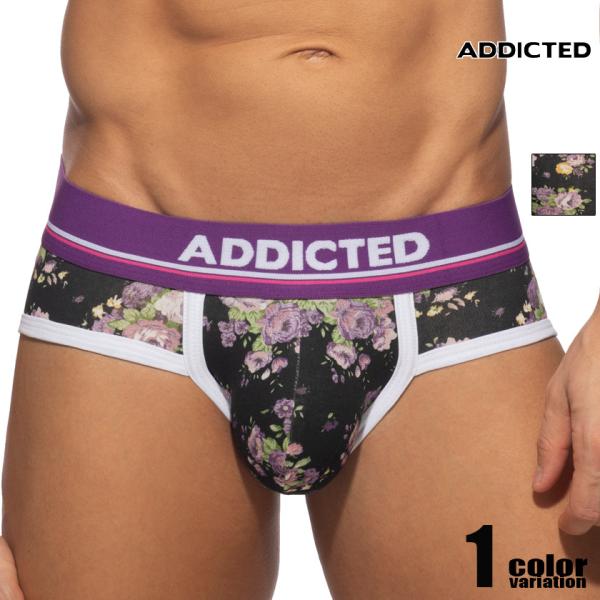 メンズビキニ ブリーフ ADDICTED/アディクティッド VIOLET FLOWERS BRIEF...