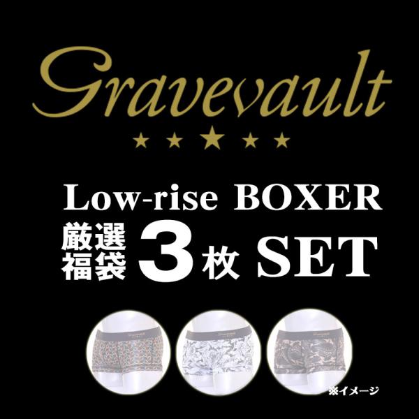 ボクサーパンツ 【Gravevault/グレイブボールト】厳選3枚 ローライズ ボクサーパンツ スペ...