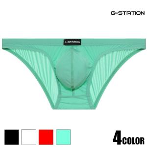 ビキニブリーフ G-station ジーステーション superTES 3D立体ポーチ フルバックビキニ 立体縫製 モッコリメン ホワイトデー｜ASIANCLOSET