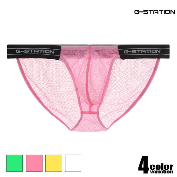 G-Station ジーステーション ウェーブレース ハイカットレッグ ビキニブリーフ性下着 透け ...