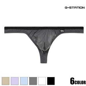 Tバック G-Station/ジーステーション 軽量シースルー 立体縫製 Tバック 軽量 シースルー 男性下着 透け シンプル ホワイトデー