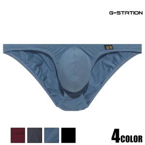 ビキニブリーフ G-Station ジーステーション 立体縫製 薄手モダール ミニビキニ 男性下着 タグレス ソフト 柔らか ホワイトデー