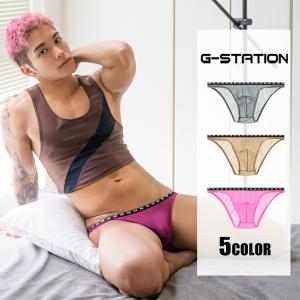 【超薄・透け感】G-Station MASK SKIN シアー ビキニ メンズ 透け感 軽量 立体フロント ストレッチ