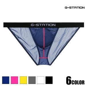 ビキニブリーフ G-Station ジーステーション プレミアムチャイナ ハイカットレッグ ビキニ 透け フルバック シースルー ホワイトデー