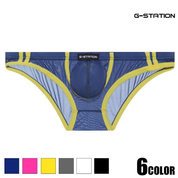 ビキニブリーフ G-Station ジーステーション プレミアムチャイナ スポーティサイドライン モ...