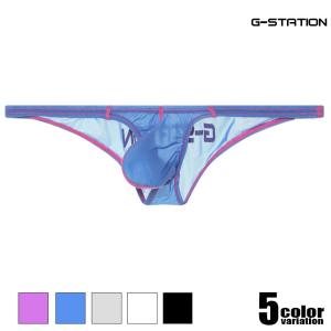 ビキニ ブリーフ G-Station/ジーステーション ロゴプリント ハーフバック ビキニ プレミアム PERFECT SEE-T ホワイトデー