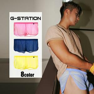 G-Station/ジーステーション La-PommeHomme/ラポーム・オム コラボ  ナイロン トランクス スリット 男性下着 下着 インナー｜ASIANCLOSET