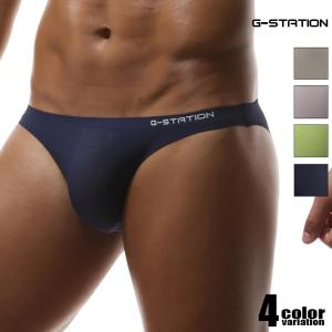 ビキニ メンズ  男性下着 G-station ジーステーション ソフトメッシュ シームレス シンプル 無地 ホワイトデー
