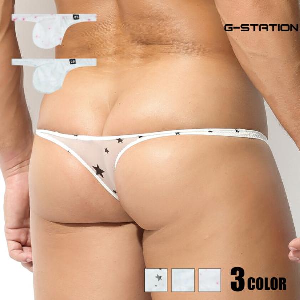 メンズTバック G-Station/ジーステーション SP5生地 プリントシースルー 男性下着　メン...