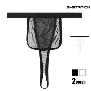 メンズTバック G-Station/ジーステーション ふんどし風 シルクスキンストレッチ シースルー メンズ 男性下着 透け Tバック 透けシースルー