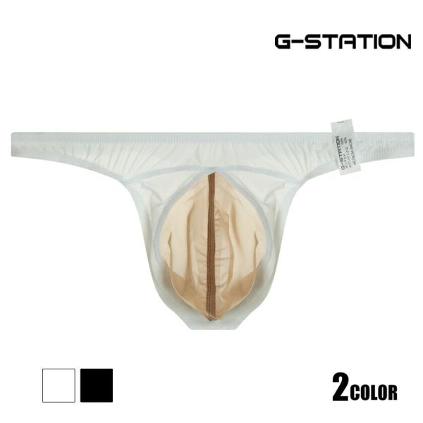 メンズTバック G-Station/ジーステーション フロントアピール バイカラー シルクスキンスト...