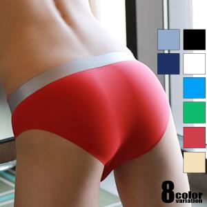 ビキニブリーフノーブランド 光沢ウエストバンド付きシームレスローライズビキニ