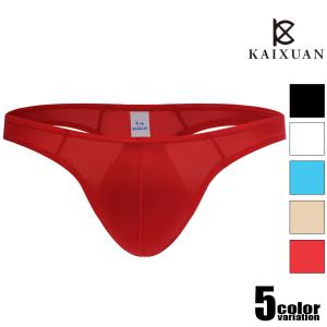 TバックKAIXUAN カイシュエン 薄手生地 シースルー 無地