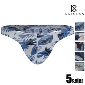 TバックKAIXUAN カイシュエン ボタニカルプリント 薄手ツルツル生地