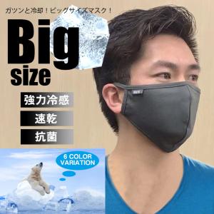 布マスク BIGサイズ ビッグ 冷感マスク COOL 冷感生地  立体構造 オフィス 耳が痛くなりにくい アジャスター 耳紐調節 ホワイトデー