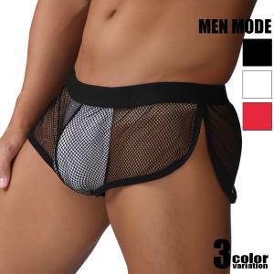 MEN MODE/メンモード ショートパンツ　一分丈 ベリーショート サイドスリット オープンサイド 網メッシュ 透け シースルー