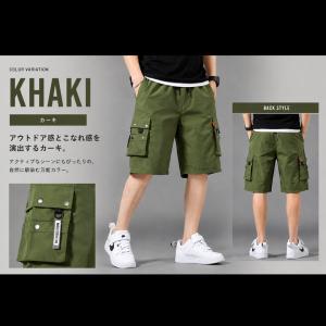 送料無料 5分丈カーゴパンツ メンズ 軽量速乾...の詳細画像4