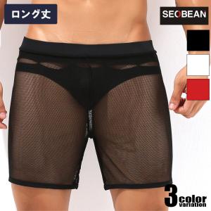 メンズ ショートパンツ SEOBEAN セビン メッシュ ロング丈