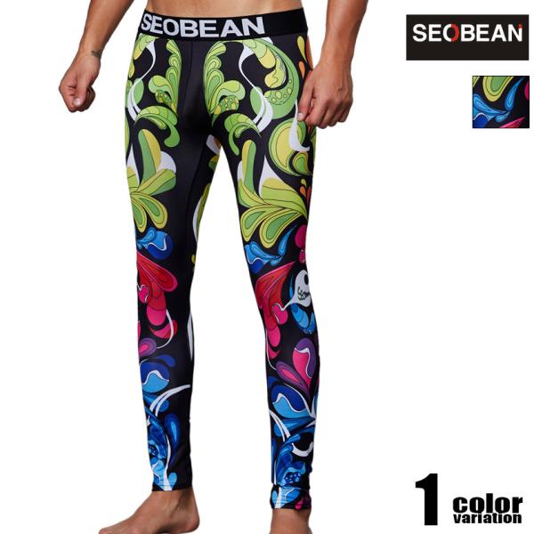 タイツ SEOBEAN 極彩総柄シリーズ4　サイケデリック　スポーツスパッツ　アスレチックパンツ　ロ...