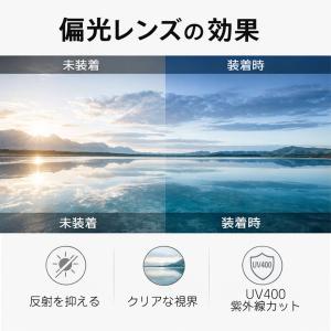 偏光サングラス 調光サングラス ウェリントンサ...の詳細画像2