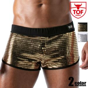 TOF PARIS/Trends Of Friends Star Mini-Shorts Gold スパンコール 光沢 ショートパンツ短パン一分丈