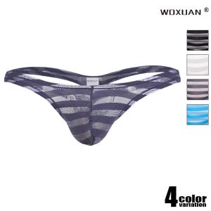 woxuan ウォーシャン 極薄速乾 シースルーボーダーTバック