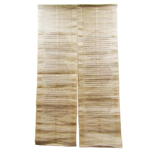 麻のれん / 和テイスト/ ナチュラルカラー / 丸柄 / 団子/90cm x 150cm / 00...