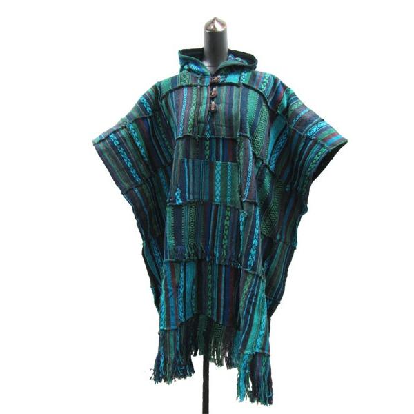 エスニック感満載☆カラフルなインド製ポンチョ！ / BHP-A-113