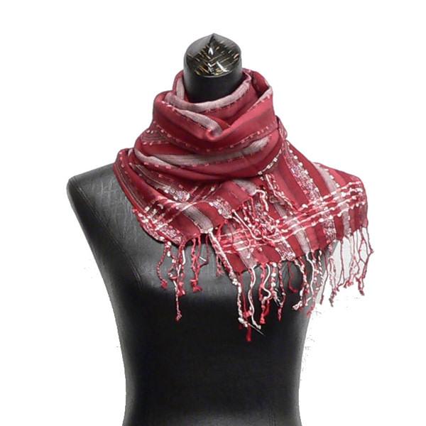 人気No.1！CUTE&amp;COOLなボーダーストール / インド製 / メール便対応 / IS07-S...