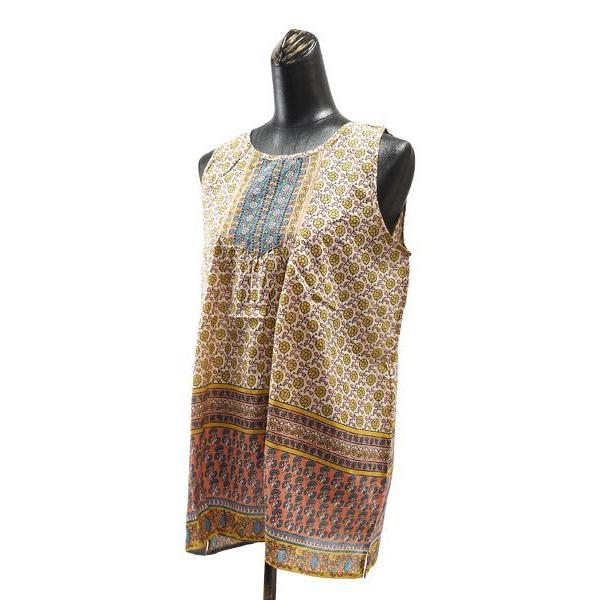 ブラウス / エスニック柄 /ノースリーブ / インド製 /メール便対応 / LTS-12-30