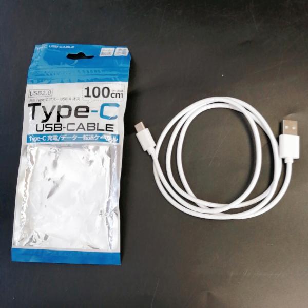 USB Type-Cケーブル ホワイト PLATA Type-A Type-C 2A急速充電＆データ...