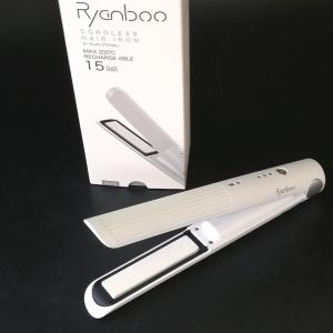 コードレスヘアアイロン KD386 ホワイト Ryanboo USB充電式 3段階温度調整 MAX200℃ 15mmアウトレット｜asian-funny-shop