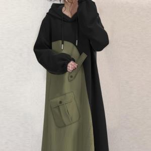 ワンピース レディース 秋服 春秋 ドッキング...の詳細画像4