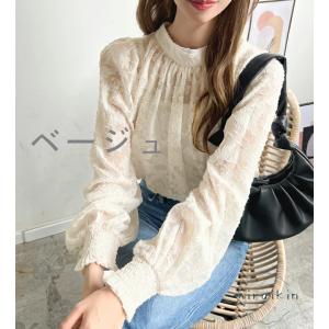 シフォンブラウス 長袖 レディース トップス ...の詳細画像1